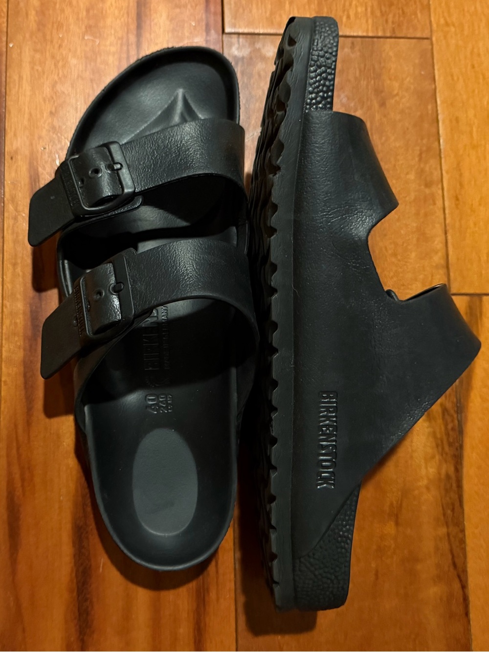 Birkenstock Black Two-Strap EVA Sandals